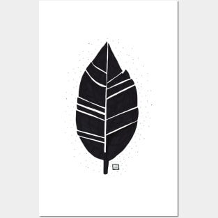 SCANDINAVIAN STYLE LEAF Posters and Art